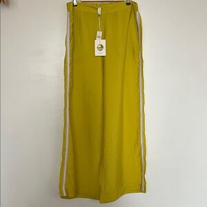 NWT Anthro Daily Practice Neon Yellow Wide Leg Pants